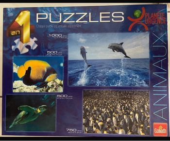 Puzzle 4 en 1 animaux (1000 + 750 + 500 + 500pcs)