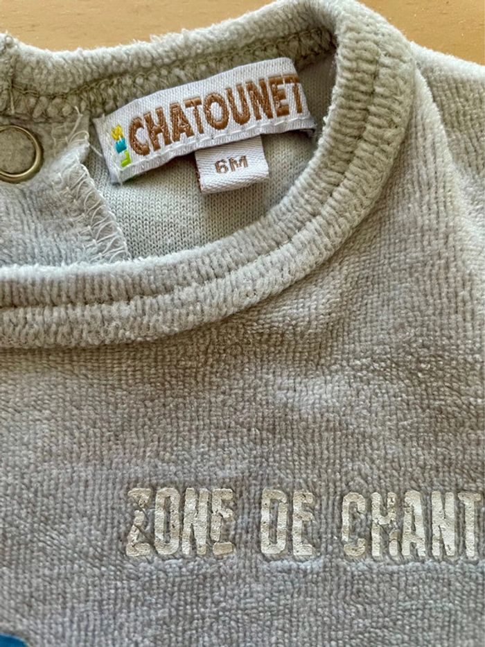 Pyjama une pièce Les Chatounets 6 mois - photo numéro 4