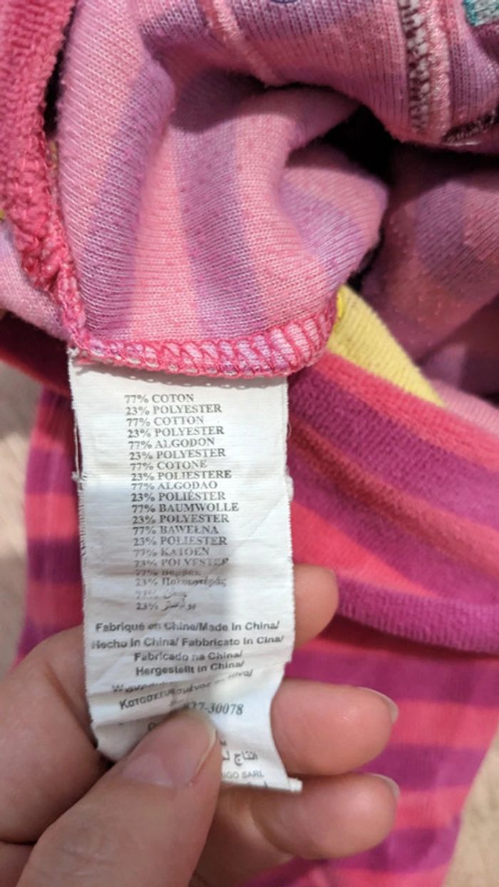 Pyjama/Grenouillère velours DPAM 12 Mois - photo numéro 6