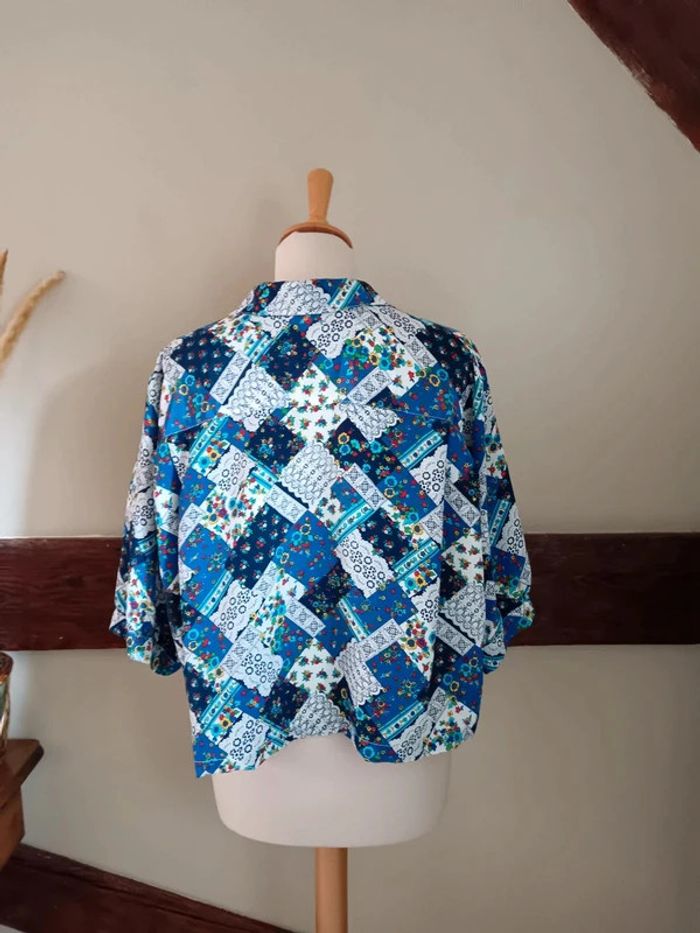 Chemisier upcyclé croppé et ses deux chouchous - photo numéro 8