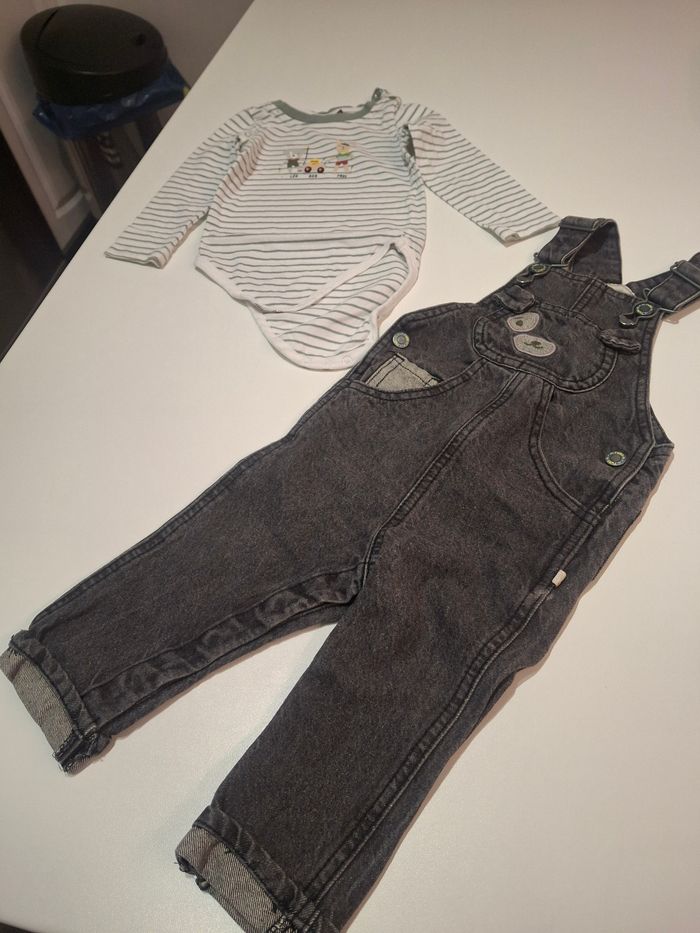 Ensemble salopette et body - photo numéro 2