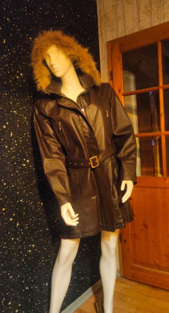 Veste en cuir véritable - photo numéro 5