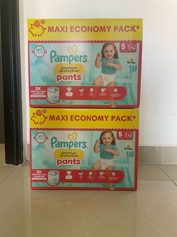 3x Pampers T5 Premium Protection Pants - Maxi Economy Pack