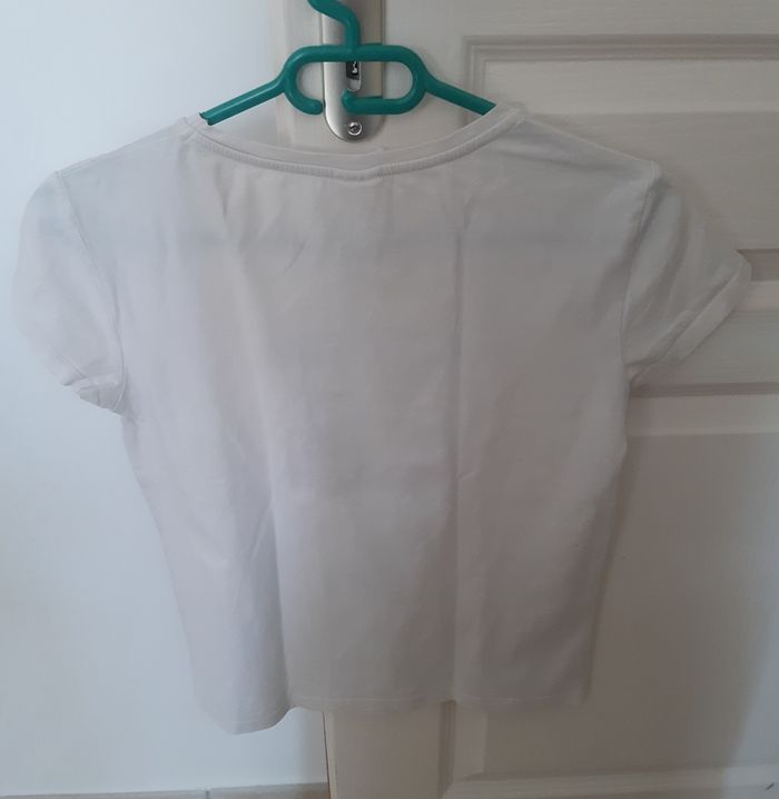 Tshirt blanc manches courtes/ Zara / taille 13-14 ans - photo numéro 5
