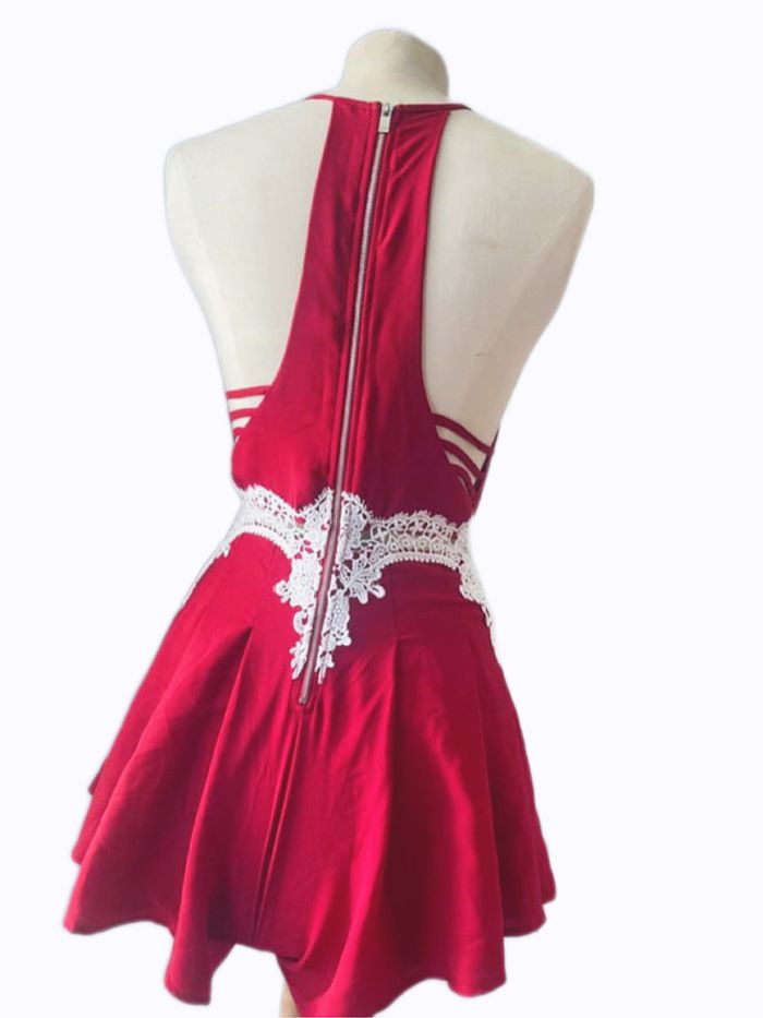 Jumpsuit bordeaux chic T.M – détails en dentelle, coupe élégante & sophistiquée - photo numéro 2