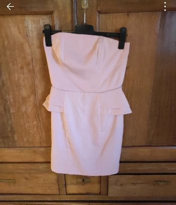 Robe bustier cérémonie classe rose claire taille 38