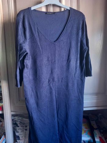 Pull tunique bleu marine T2 Monoprix