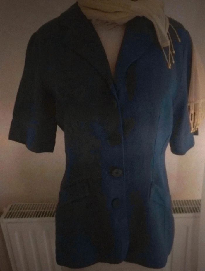 Blazer manches courtes en lin