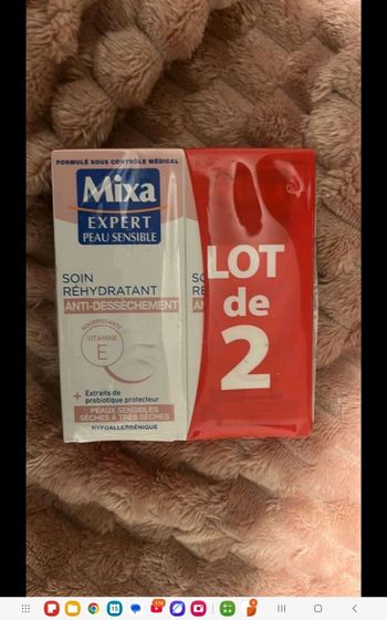 Mixa exert peau sensible/ soin réhydratant, anti-dessèchement