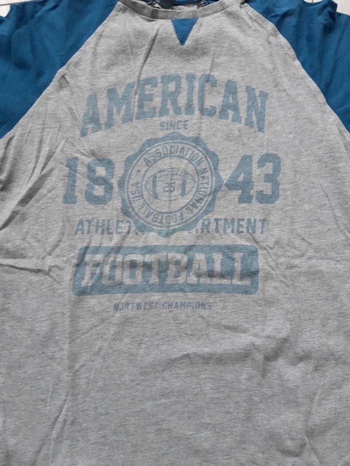 Tee shirt bleu et gris - photo numéro 2
