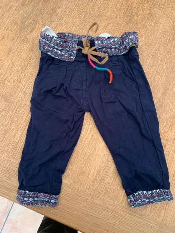 Pantalon 9 mois bleu marine