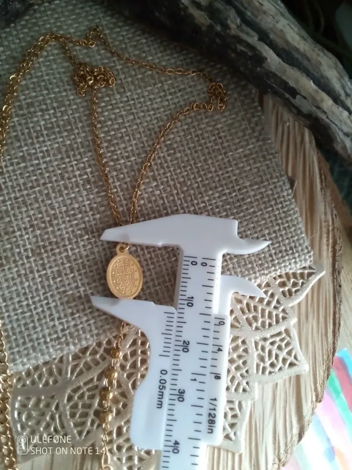 Collier sainte Vierge pierre d'améthyste 💜 - photo numéro 4