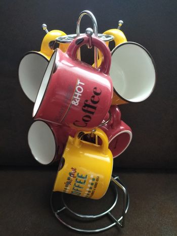 Lot tasses et support