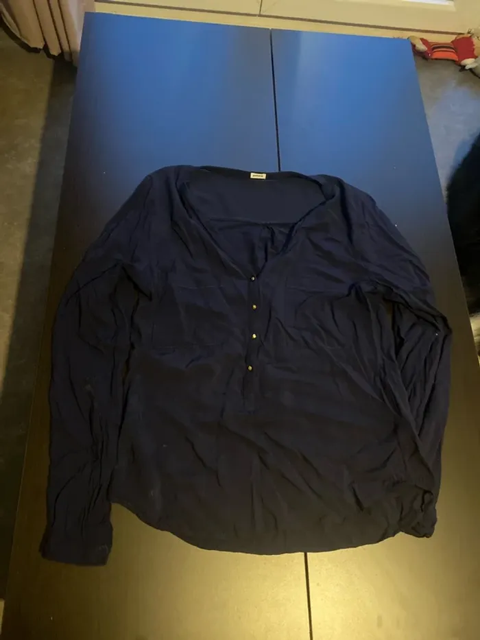 Blouse bleue marine Pimkie
