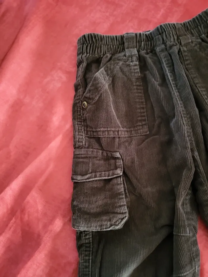 Pantalon cargo velours marron healthy nature - photo numéro 2