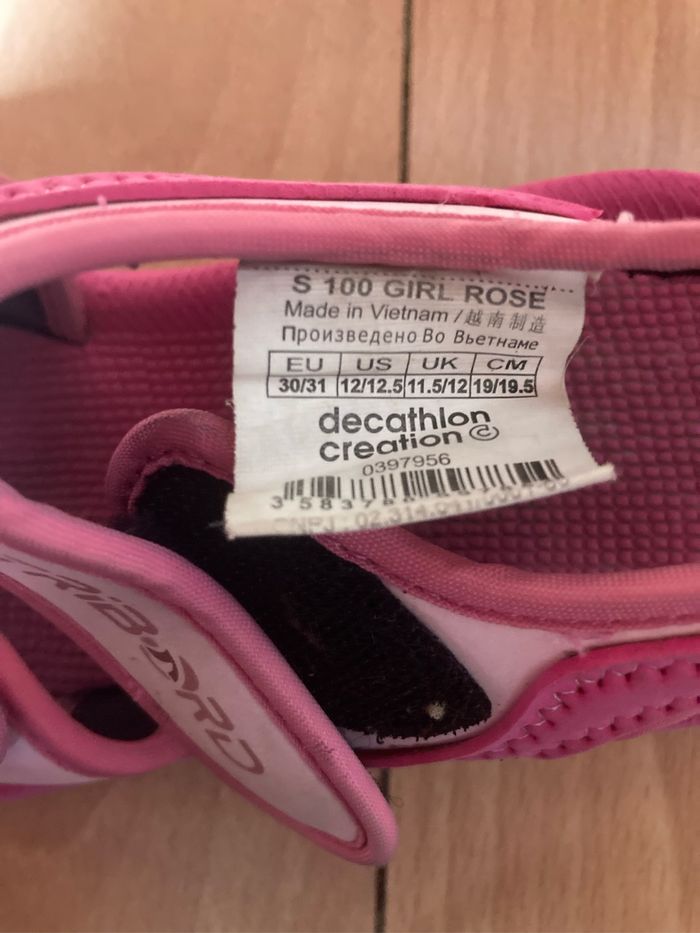 Chaussures été rose fille décathlon taille 30-31 - photo numéro 3