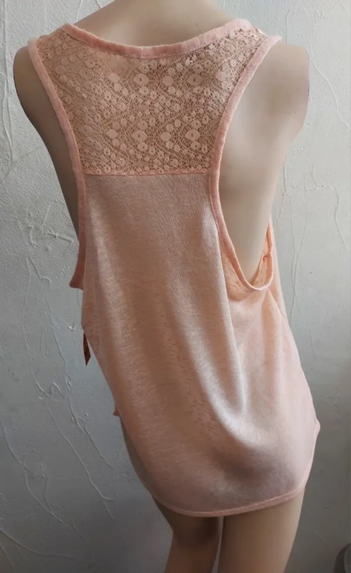 Débardeur Rosé en Dentelle Taille L/G - photo numéro 4