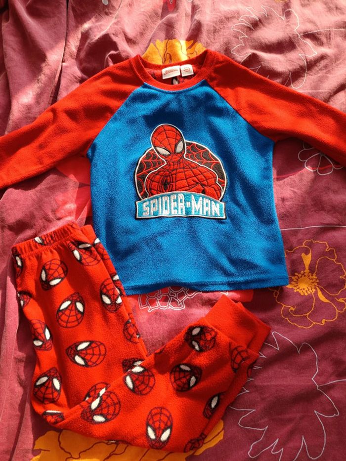 Pyjama polaire spiderman 3/4 ans