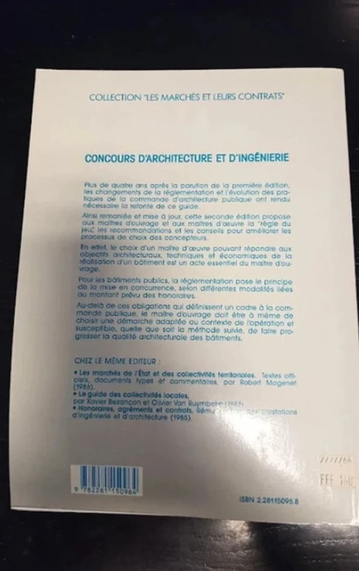 livre concours d'architecture et d'ingénierie Très bon état - photo numéro 2