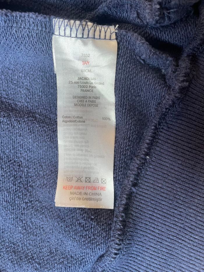 Sweat à capuche, Jacadi, taille 2 ans
