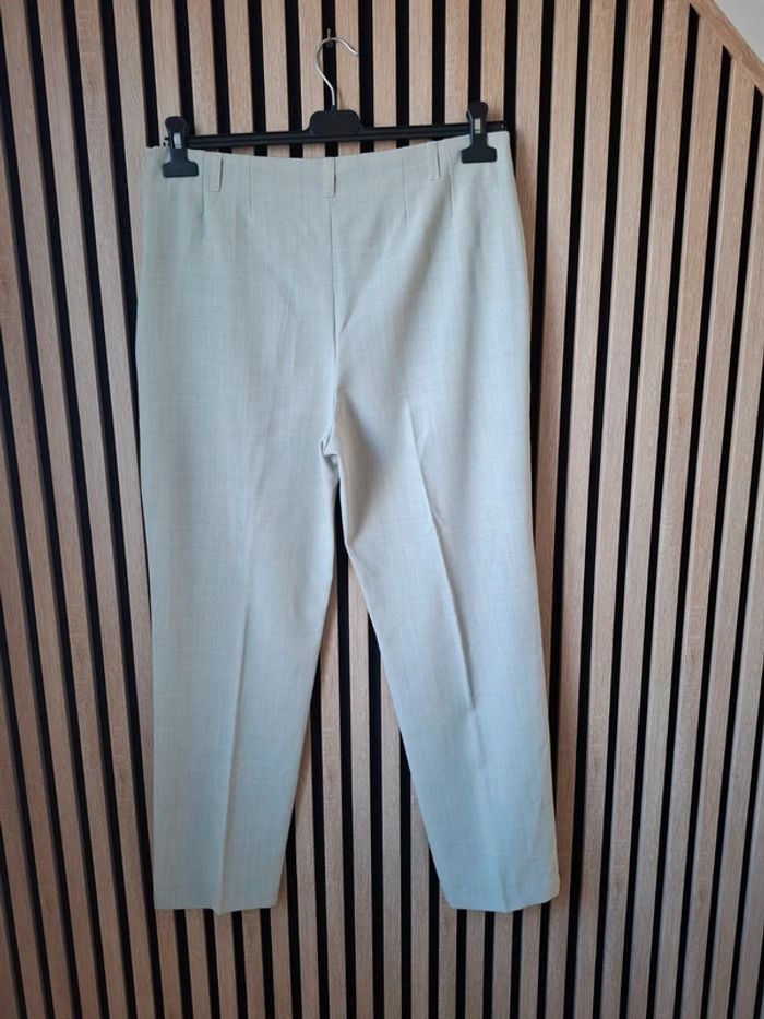 Pantalon beige coton lin Pantashop T 44 - photo numéro 10