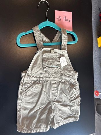 Salopette short gris