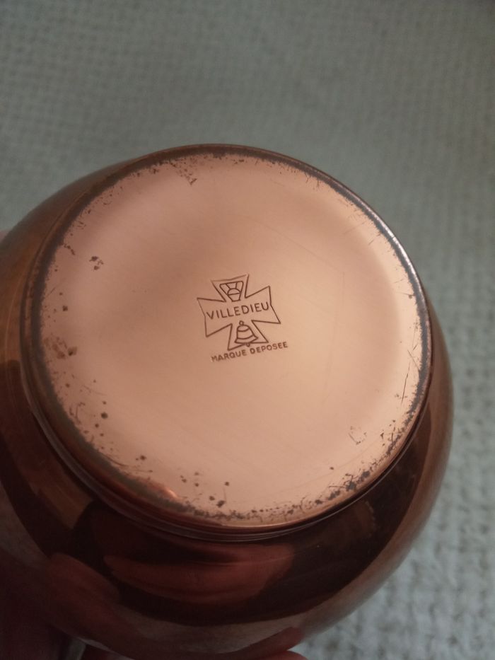 Ancien petit VASE en Cuivre "Villedieu" - photo numéro 4