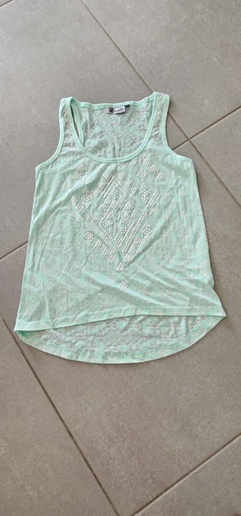 Débardeur Kiabi vert d eau taille S