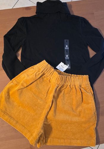 Neufs (non portés) 🏷🥰😍ensemble sous pull et short 8 ans fille 😍🥰