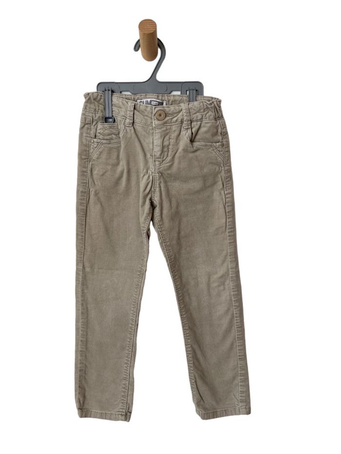 Pantalon slim stretch en velours beige - Okaïdi 5 ans
