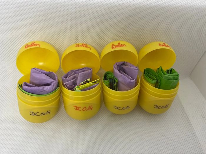 Lot de 4 ballons kinder surprise natoon soit 3 rhinocéros et 1 crocodile - photo numéro 3