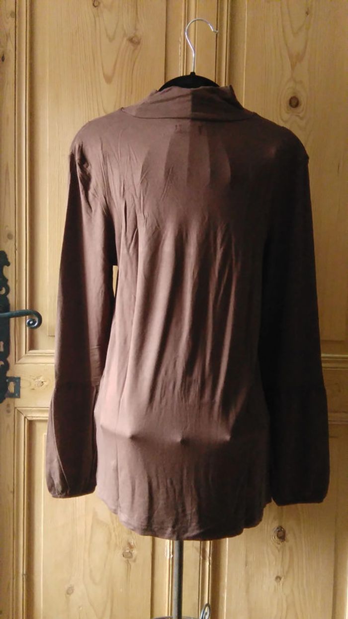Top manches longues marron Tissaia - photo numéro 2
