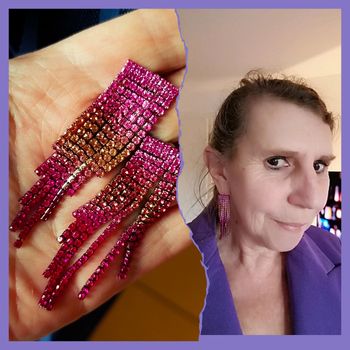 Boucles d'oreilles strass LOVISA