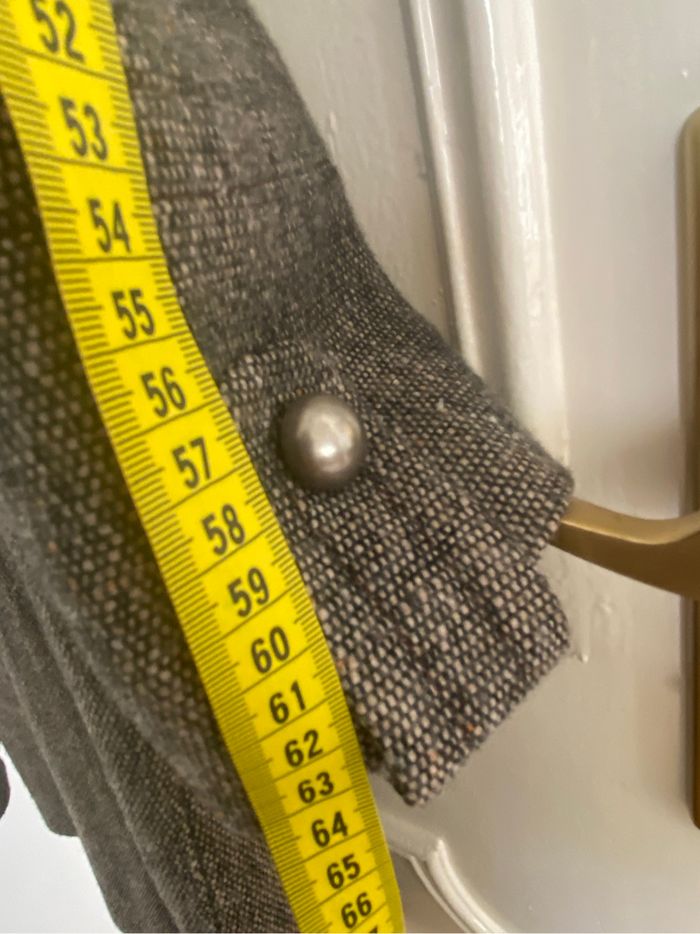 Manteau  en laine  beige  et marron - photo numéro 4