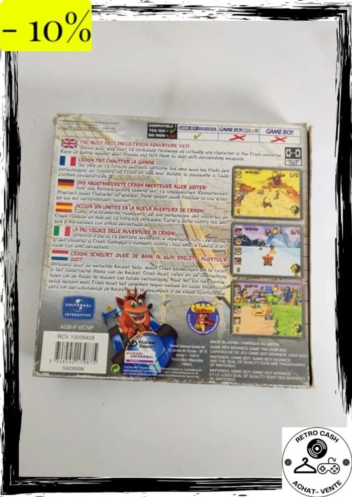 Crash Nitro Kart - sans notice - Nintendo GBA Game Boy Advance - photo numéro 20