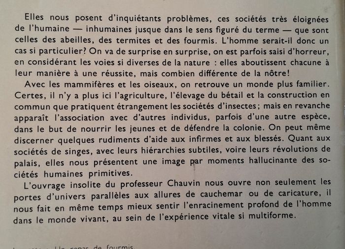rémy chauvin - les sociétés animales de l'abeille au gorille - photo numéro 4