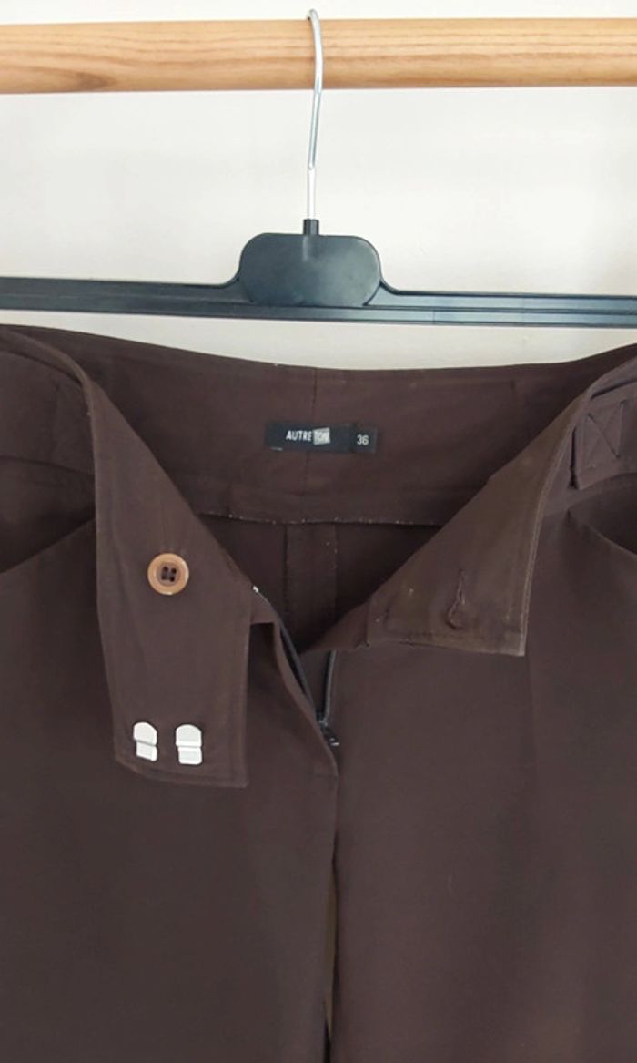 Pantalon marron chic Autre Ton T 36 - photo numéro 7