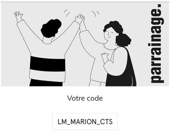 5€ offerts avec le code parrainage.