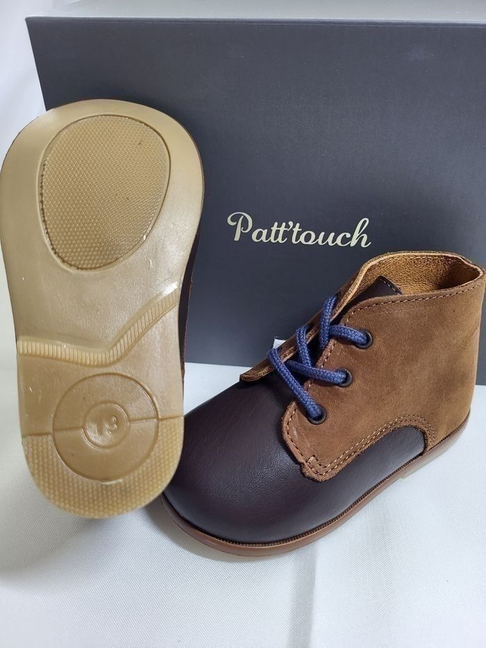 Bottines garçon en cuir marron Point 19 Made in France 🇨🇵 - photo numéro 5