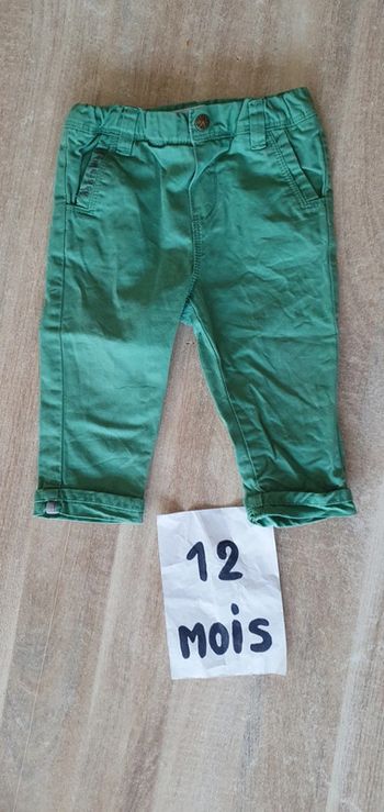 Pantalon 12mois garçon Vert Obaïbi