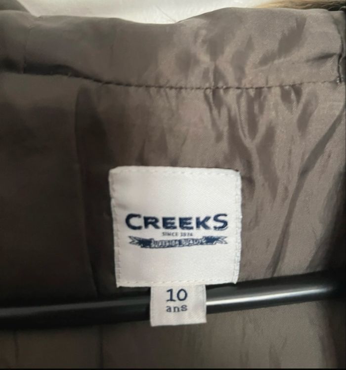 Creeks Veste doudoune kaki à capuche fille taille 10ans (8/10ans) - photo numéro 8