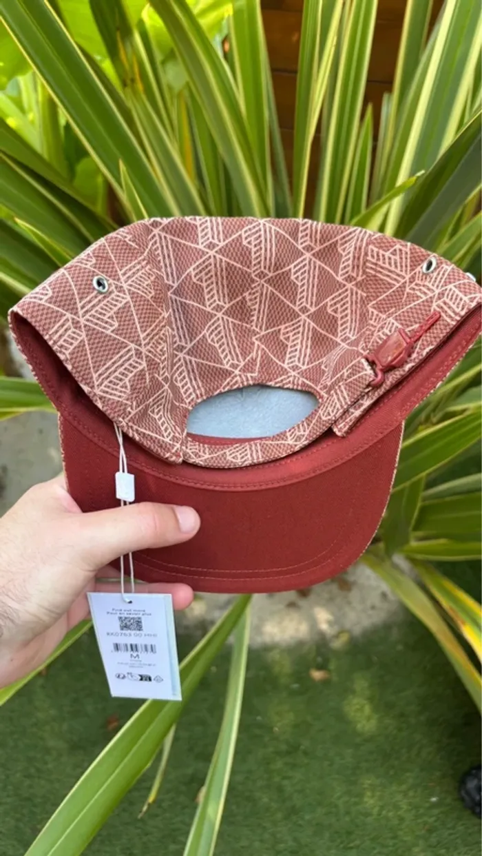 Casquette lacoste girolle twill imprimé bordeaux rouge - photo numéro 3