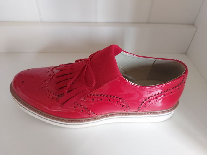 Chaussures mocassins My B rouge verni pointure 38,5 - photo numéro 4