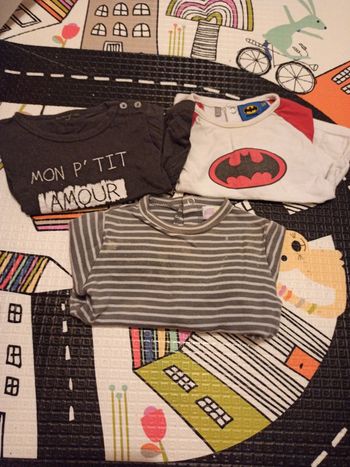 3 t shirts 3 mois
