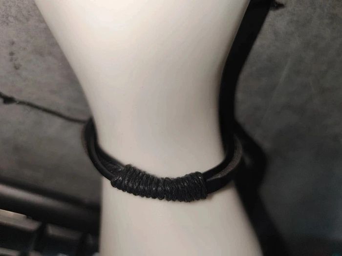 Bracelet homme simili cuir tressé - photo numéro 2