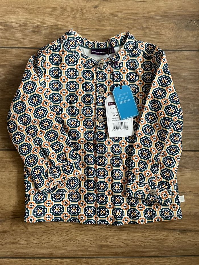 Haut chemise motif neuf sergent major 18 mois - photo numéro 1