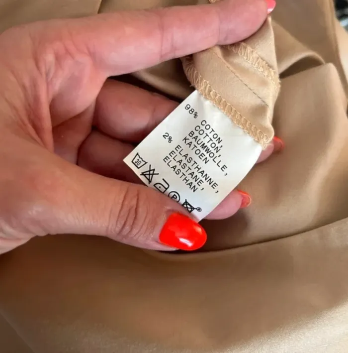 Cyrillus robe coton été beige crème sans manche femme taille 44 - photo numéro 3