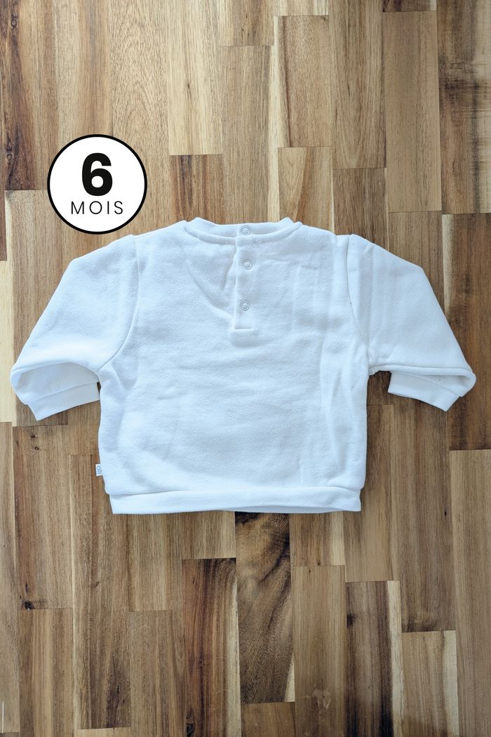 Pull / Sweat sensoriel en molleton NEUF Obaïbi 6 mois - photo numéro 2