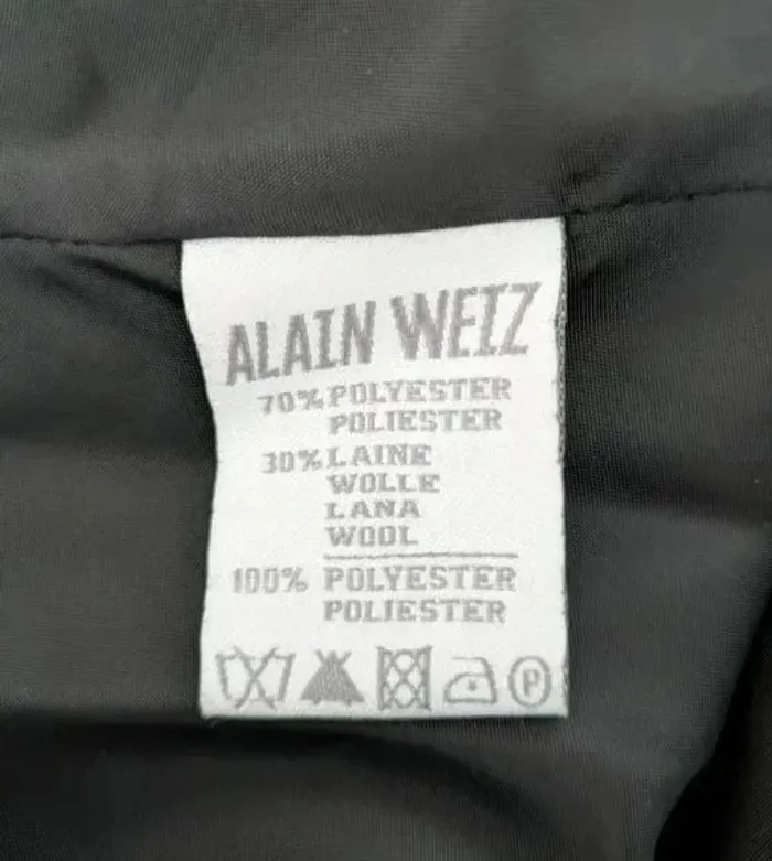 Jupe d'hiver noire - Alain Weiz - taille 50 - photo numéro 3