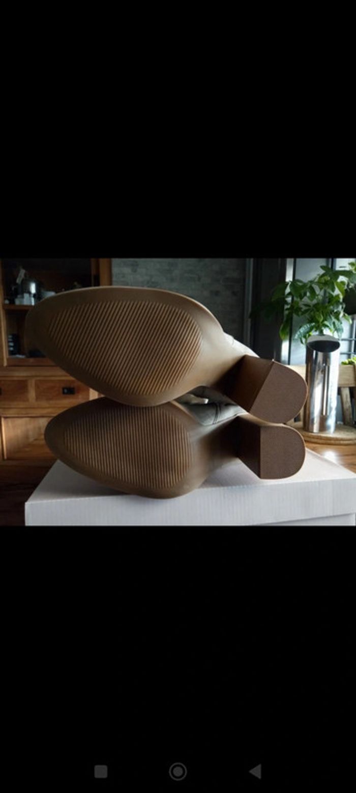 Bottes hautes daim beige - photo numéro 7